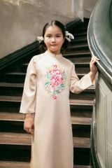 Giọt Nắng - Set Áo Dài Thêu Cao Cấp Bé Gái Be