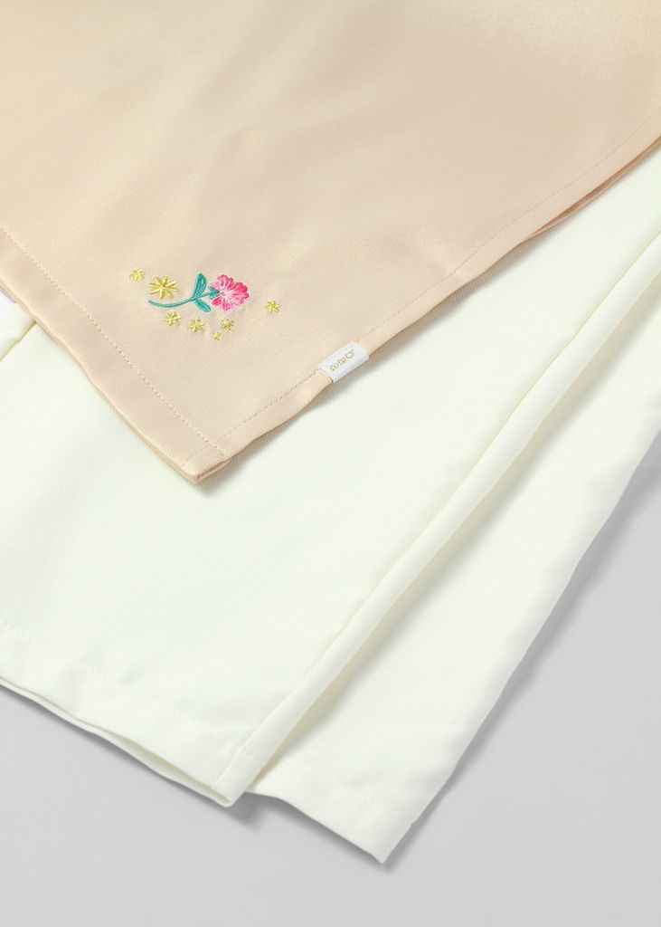 Giọt Nắng - Set Áo Dài Thêu Cao Cấp Bé Gái Be