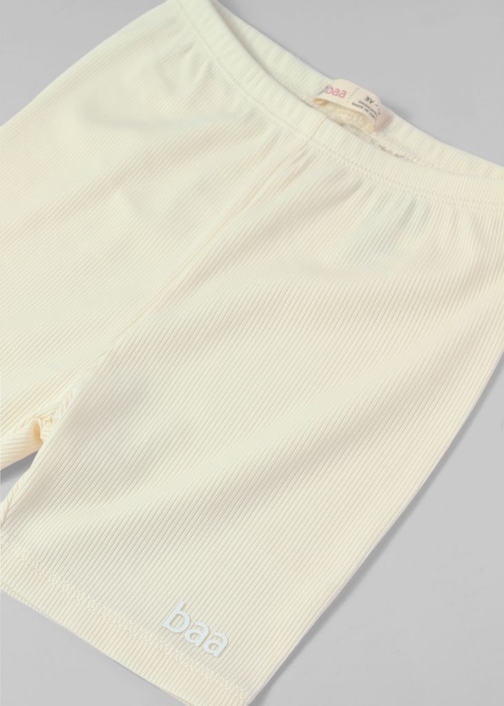 Quần Biker Bé Gái Gân Trắng Kem 02