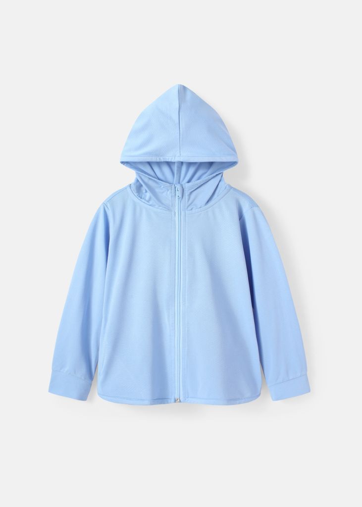 Áo Khoác Chống Nắng Tia UV Bé Gái Xanh Nhạt