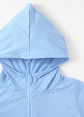 Áo Khoác Chống Nắng Tia UV Bé Gái Xanh Nhạt