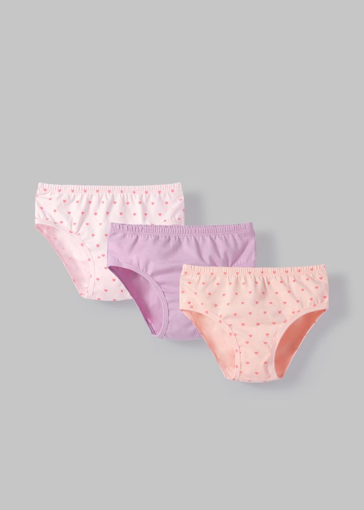 Set 3 Quần Chip Tam Giác Cotton Bé Gái Hồng Trái Tim (Ngẫu Nhiên)