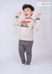 Đồ Bộ Dài Bé Trai Be Racing Phối Xám Đậm