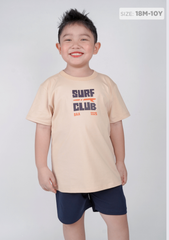 Đồ Bộ Ngắn Tay Bé Trai Be Phối Xanh Surf Club