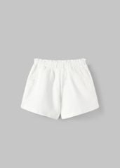 Quần Short Bé Gái Xô Muslin Trắng Kem