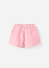 Quần Short Bé Gái Xô Muslin Hồng Nhạt