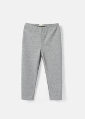 Quần Legging Bé Gái Thun Gân Xám Nhạt