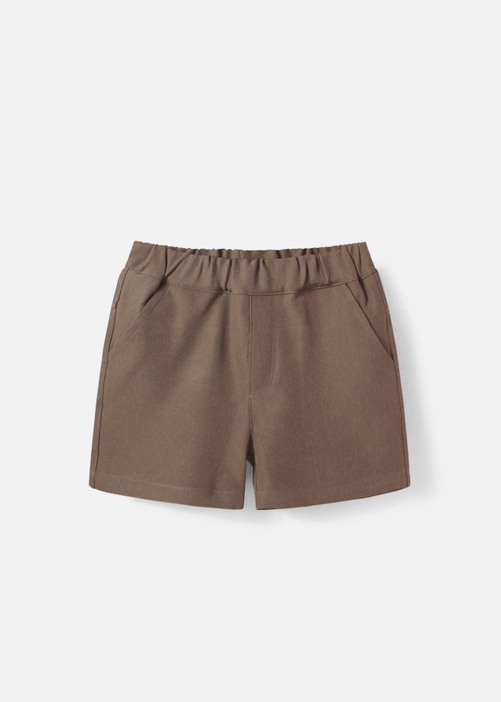 Quần Short Bé Trai Khakis Vân Nâu