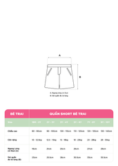 Quần Short Bé Trai Khakis Vân Be