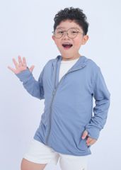 Áo Khoác Chống Nắng Tia UV Siêu Mát Ultra Cool Bé Trai Xám Xanh