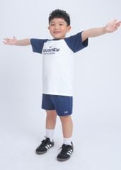 Bộ Thun Tay Raglan Bé Trai Trắng Phối Xanh Đen Journey