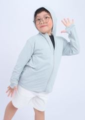 Áo Khoác Chống Nắng Tia UV Siêu Mát Ultra Cool Bé Trai Xám Nhạt
