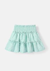 Chân Váy Quần Hai Tầng Bé Gái Xanh Họa Tiết Hoa