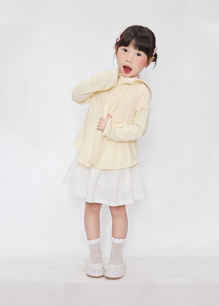Áo Khoác Chống Nắng Tia UV Siêu Mát Bé Gái Vàng