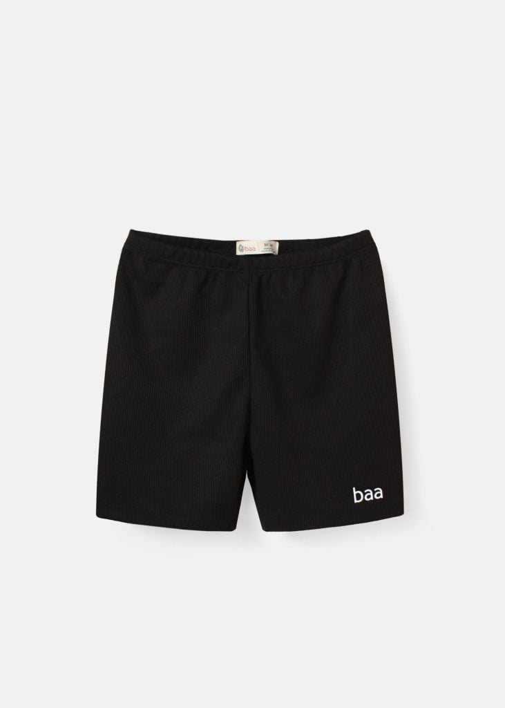 Quần Biker Bé Gái Thun Gân Đen 02