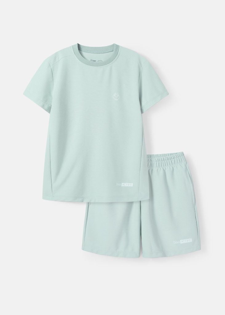 Set Thun Thể Thao Cho Bé Siêu Nhẹ Ultra Light Xanh Mint UC-SE13N-04