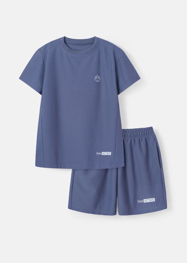 Set Thun Thể Thao Cho Bé Siêu Nhẹ Ultra Light Xanh Xám UC-SE13N-04