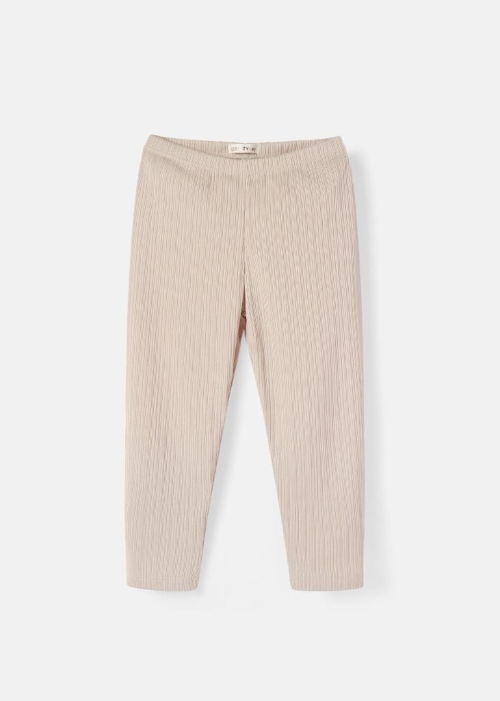 Quần Legging Bé Gái Thun Gân Trắng Kem GC-QU32D-09