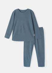 Bộ Thun Gân Dài Tay Bé Trai Xanh Dark Teal