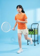 Áo Thun Thể Thao Cho Bé Siêu Nhẹ Ultra Light Cam Hoạ Tiết Halftone