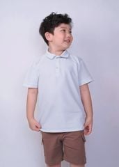 Áo Polo Bé Trai Siêu Nhẹ Ultra Light Xanh Nhạt