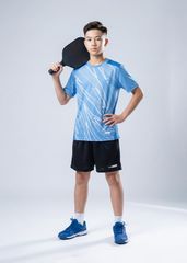 Set Thể Thao Cho Bé Siêu Nhẹ Ultra Light Họa Tiết (Xanh Nhạt + Đen)