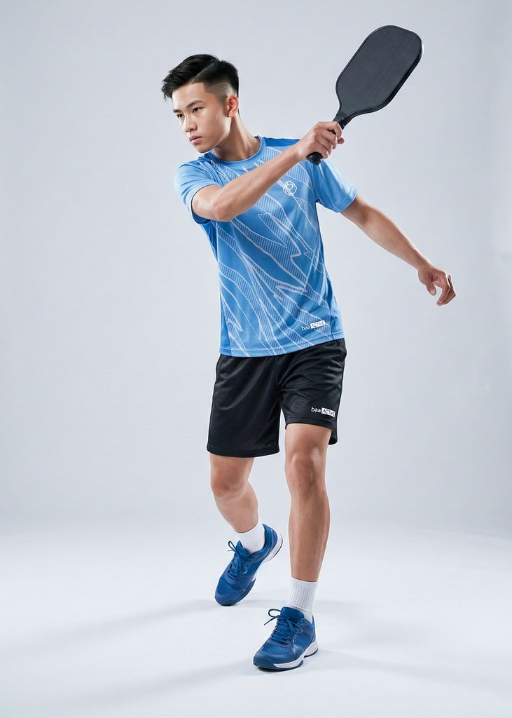 Set Thể Thao Cho Bé Siêu Nhẹ Ultra Light Họa Tiết (Xanh Nhạt + Đen)