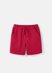 Quần Short Da Cá Bé Trai Đỏ Burgundy