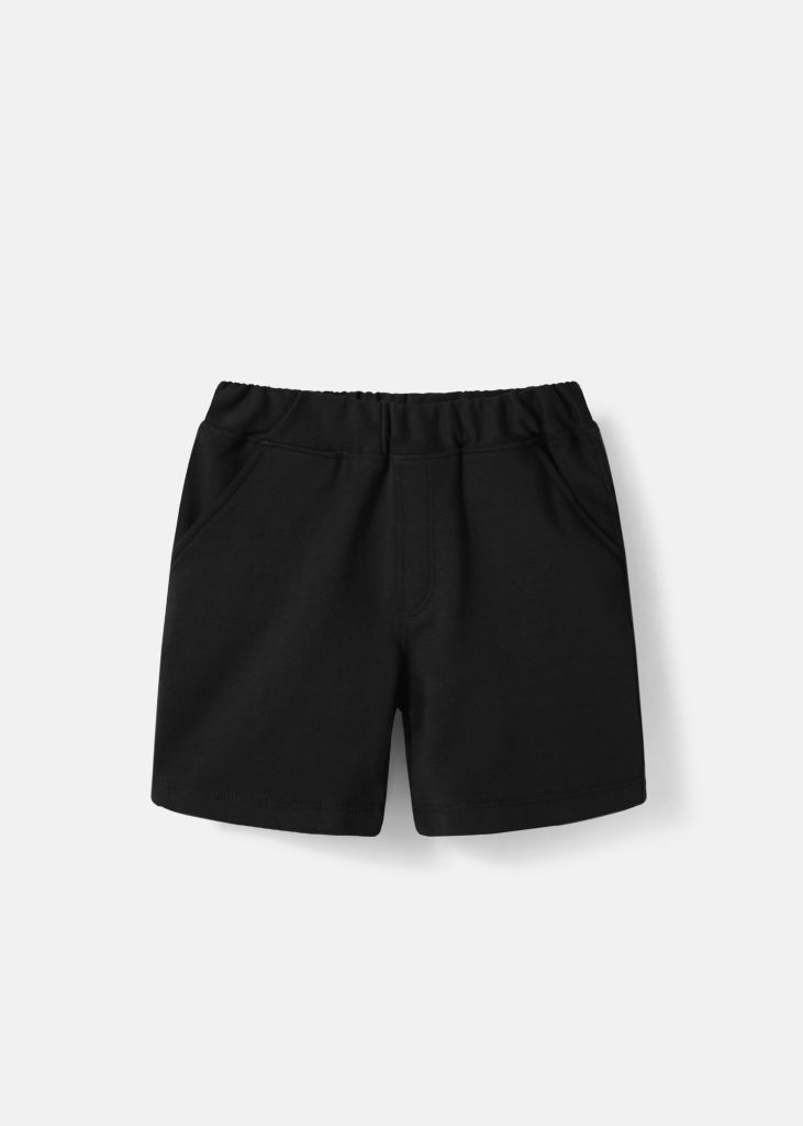 Quần Short Thun Bé Trai Đen 01