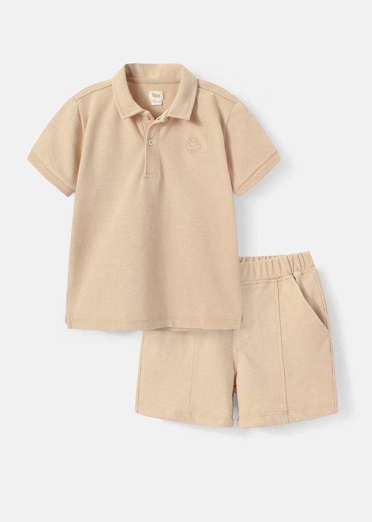 Set Polo Bé Trai Be Thêu Logo 03