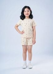 Bộ Thun Ngắn Tay Form Rộng Bé Gái Be Hoạ Tiết Hoa Liti