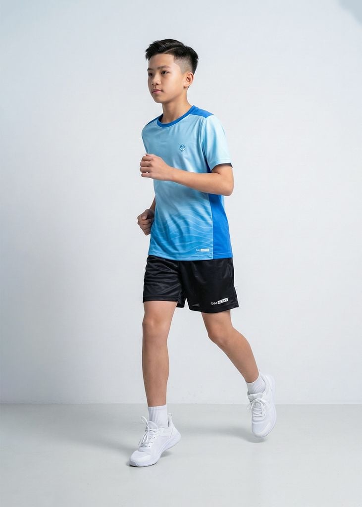 Set Thể Thao Cho Bé Siêu Nhẹ Ultra Light Ombre (Xanh Biển + Đen)
