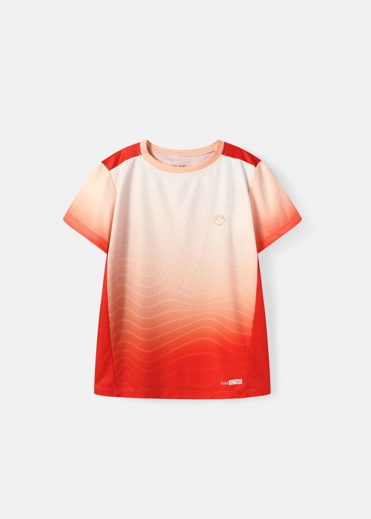 Áo Thun Thể Thao Cho Bé Siêu Nhẹ Ultra Light Đỏ Ombre