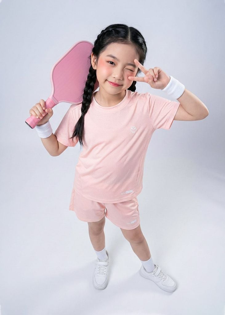 Set Thun Thể Thao Cho Bé Siêu Mát Ultra Cool Hồng Nhạt