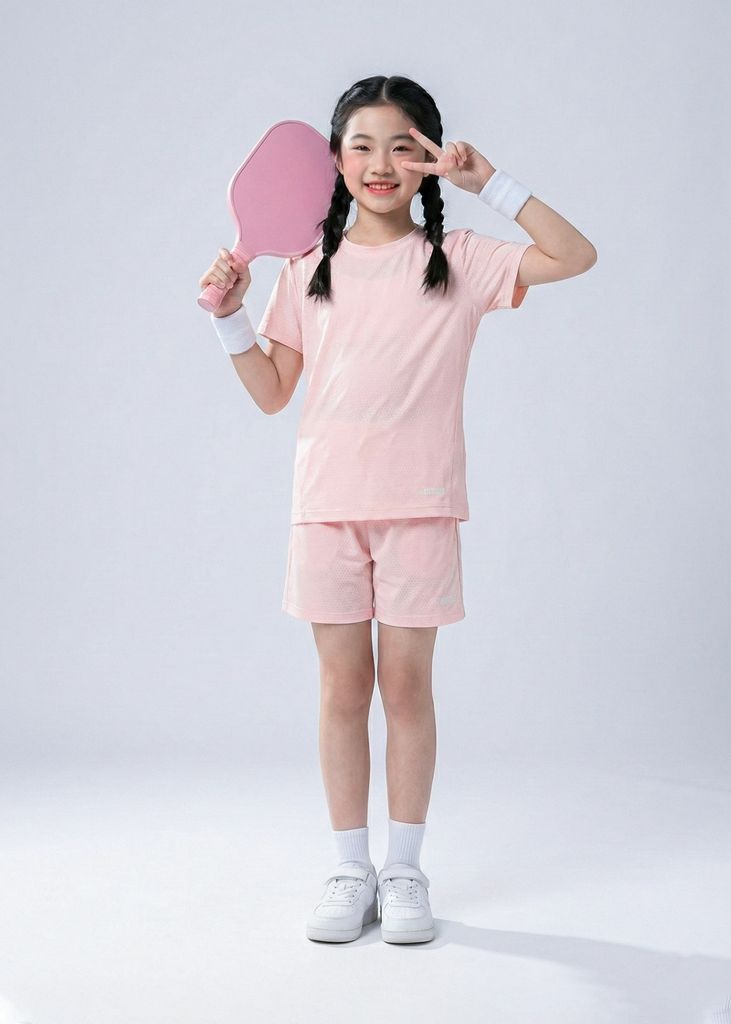 Set Thun Thể Thao Cho Bé Siêu Mát Ultra Cool Hồng Nhạt