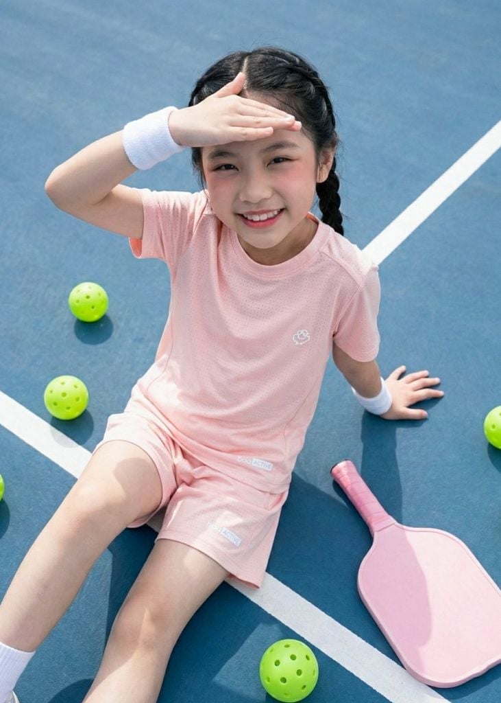 Set Thun Thể Thao Cho Bé Siêu Mát Ultra Cool Hồng Nhạt