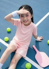 Set Thun Thể Thao Cho Bé Siêu Mát Ultra Cool Hồng Nhạt