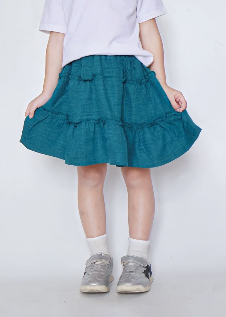 Chân Váy Quần Bé Gái Xanh Teal