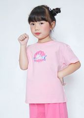 Bộ Thun Ngắn Tay Form Rộng Bé Gái Hồng Cute Mermaid