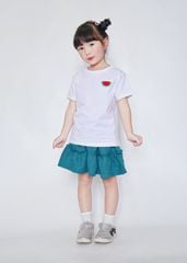Áo Thun Ngắn Tay Bé Gái Trắng Thêu Xù Dưa Hấu
