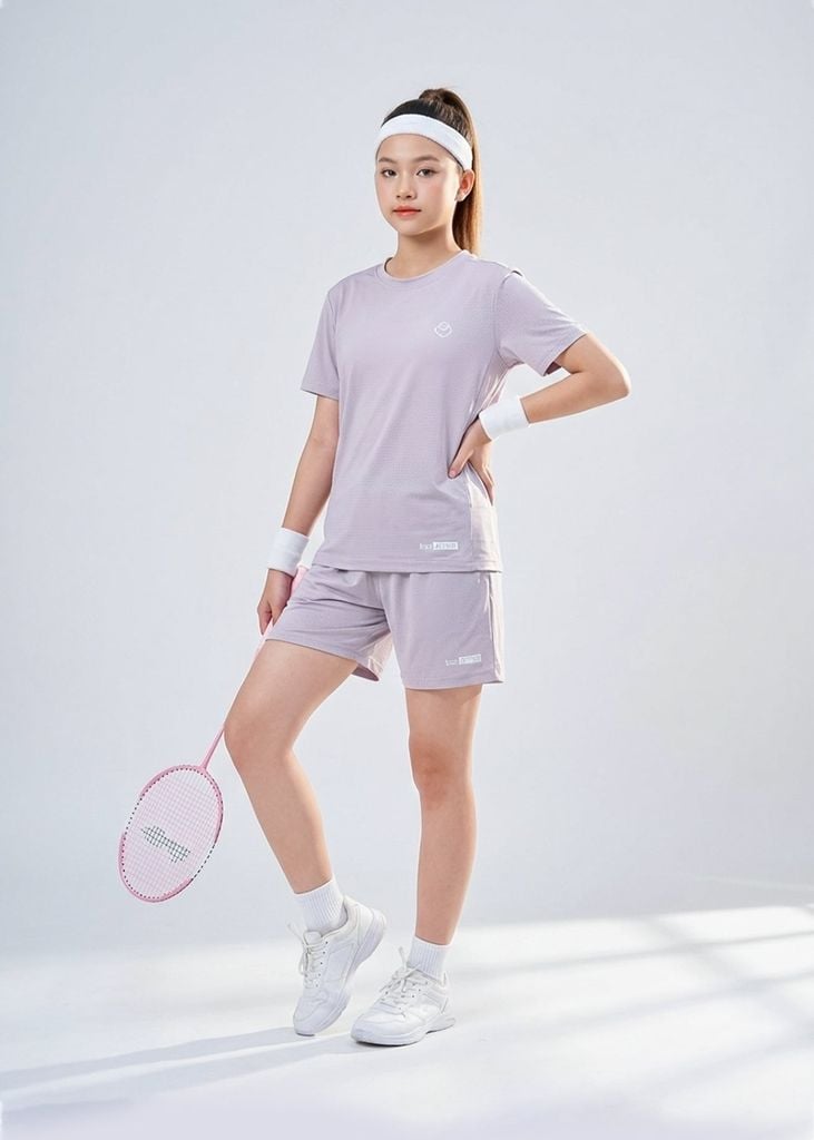 Set Thun Thể Thao Cho Bé Siêu Mát Ultra Cool Tím Nhạt