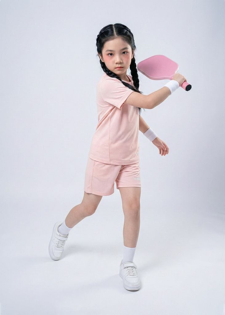 Set Thun Thể Thao Cho Bé Siêu Mát Ultra Cool Hồng Nhạt