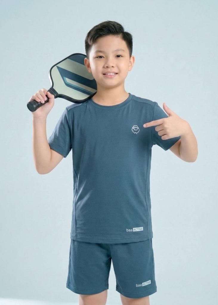 Set Thun Thể Thao Cho Bé Siêu Mát Ultra Cool Xanh Teal Đậm