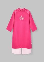 Set Áo Dài Thêu Cao Cấp Bé Gái Hồng Vườn Xuân