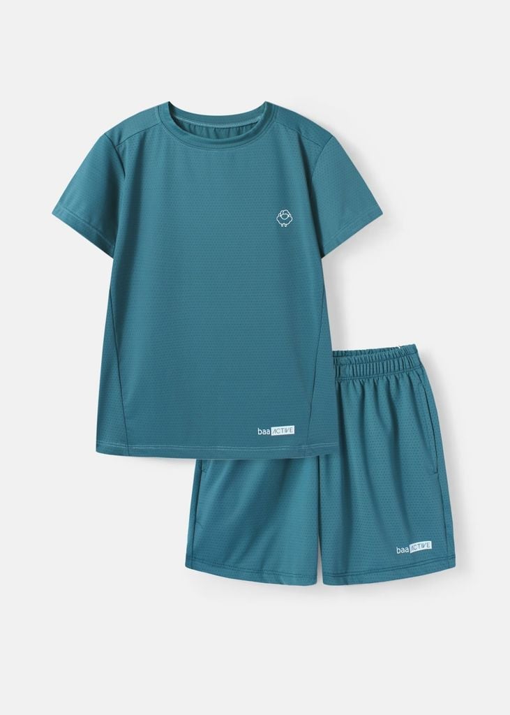 Set Thun Thể Thao Cho Bé Siêu Mát Ultra Cool Xanh Teal Đậm