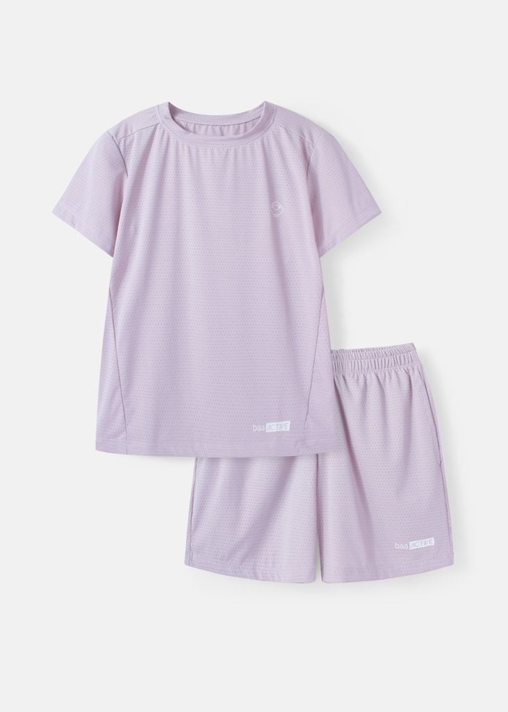Set Thun Thể Thao Cho Bé Siêu Mát Ultra Cool Tím Nhạt