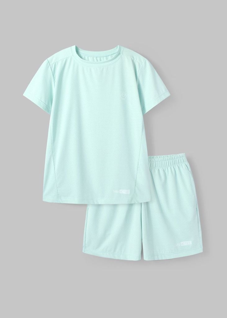 Set Thun Thể Thao Cho Bé Siêu Mát Ultra Cool Xanh Nhạt