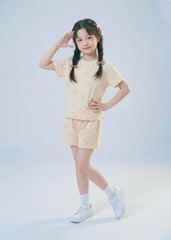 Bộ Thun Ngắn Tay Form Rộng Bé Gái Be Hoạ Tiết Hoa