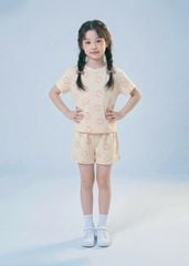 Bộ Thun Ngắn Tay Form Rộng Bé Gái Be Hoạ Tiết Hoa