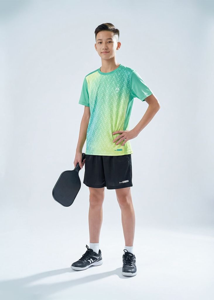 Áo Thun Thể Thao Cho Bé Siêu Nhẹ Ultra Light Xanh Lá Ombre Hoạ Tiết
